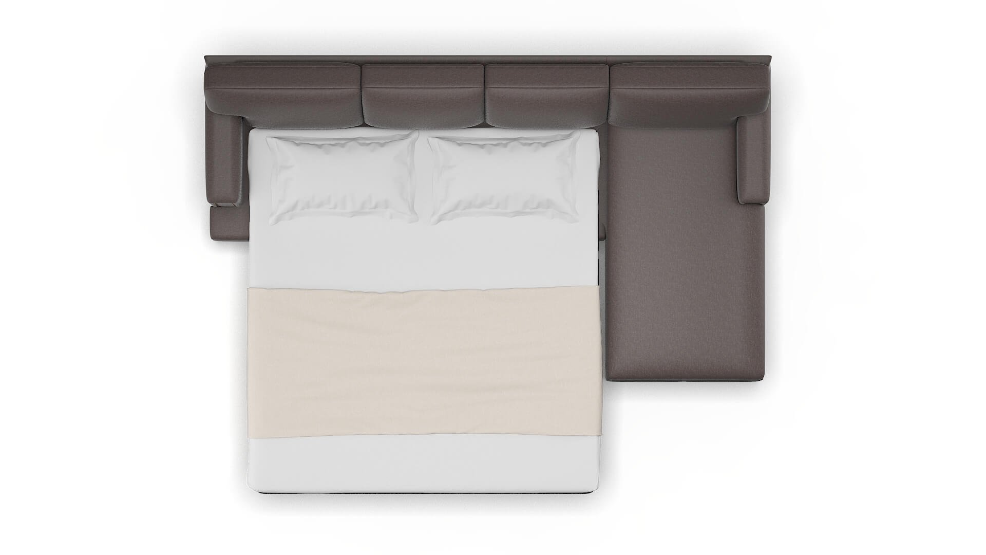 Barcelona Oscar Chocolate Panel Sleeper Espresso legs 3