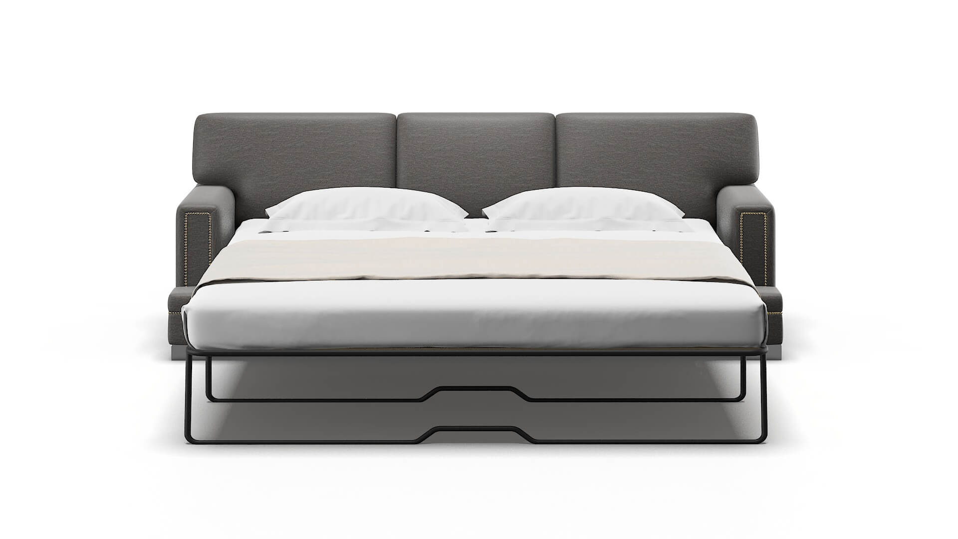 Barcelona Oscar Grey Sofa Sleeper Espresso legs 1