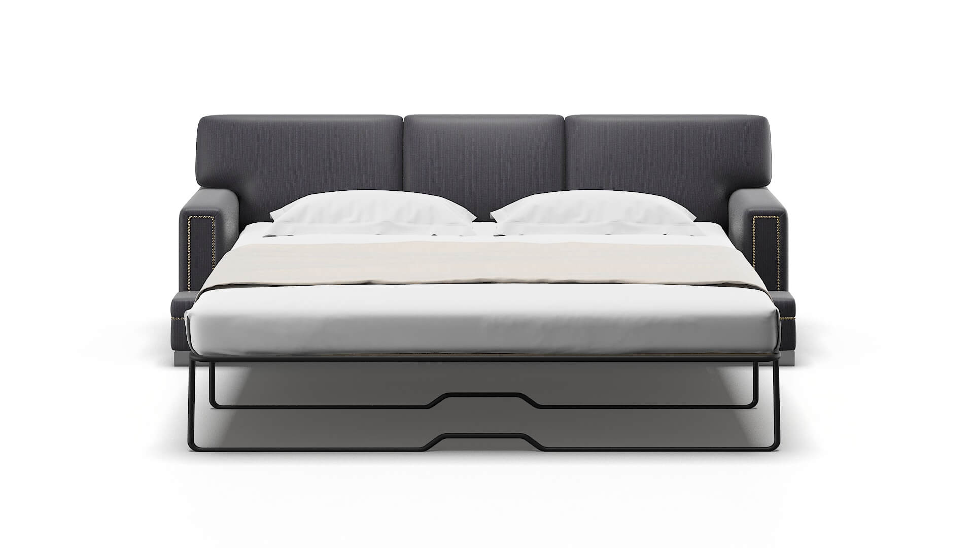 Barcelona Parker Charcoal Sofa Sleeper Espresso legs 1