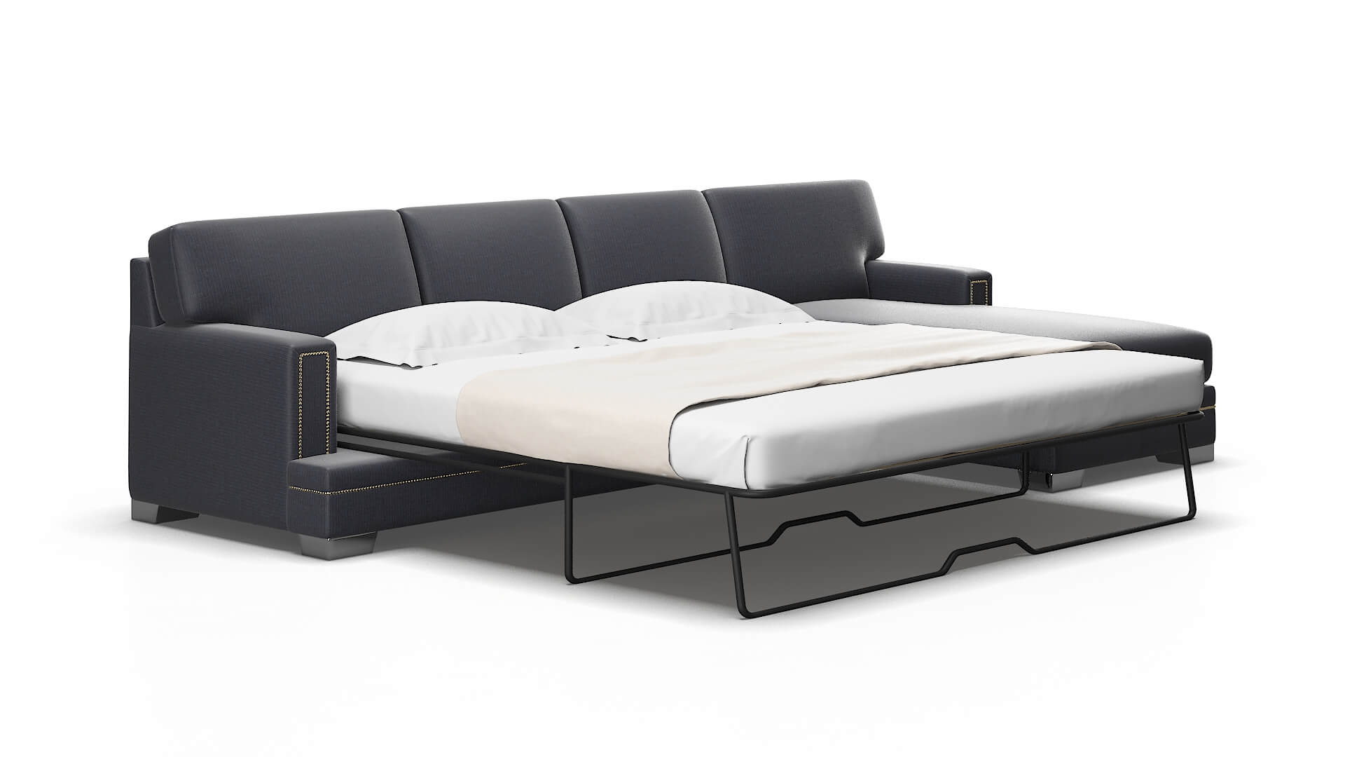 Barcelona Parker Midnight Panel Sleeper Espresso legs 2