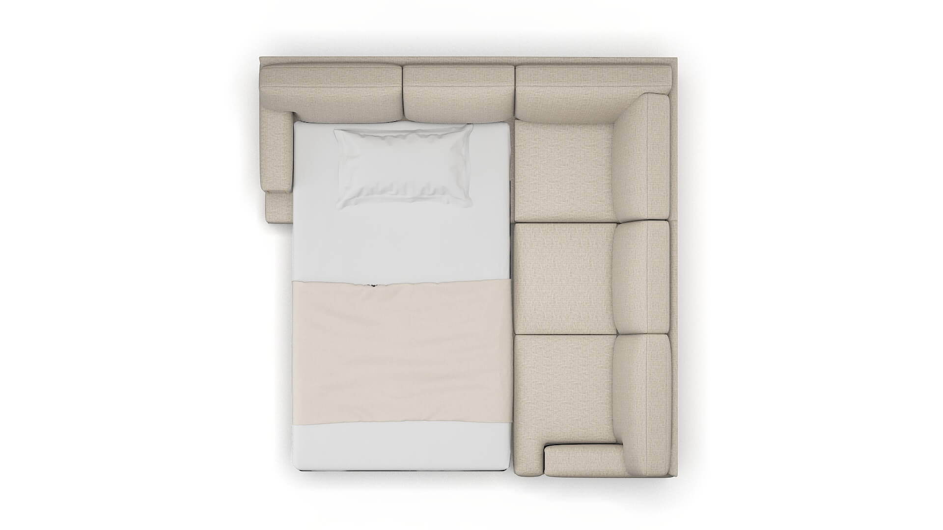 Barcelona Parker Wheat Sectional Sleeper Espresso legs 3