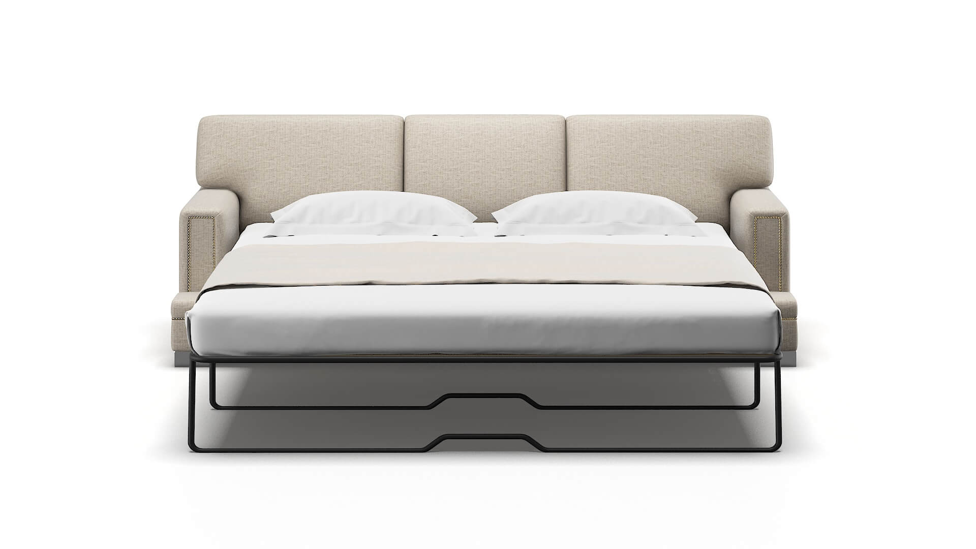 Barcelona Parker Wheat Sofa Sleeper Espresso legs 1