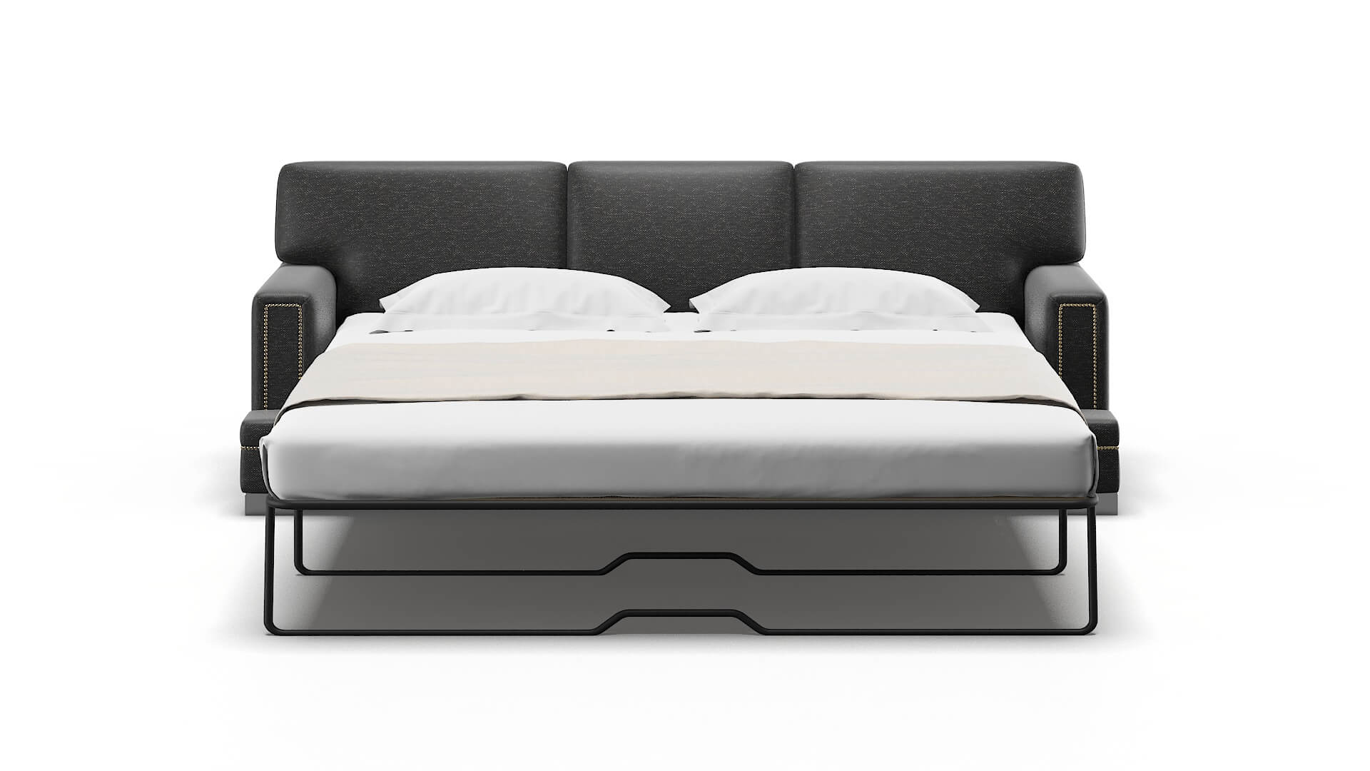 Barcelona Phoenix Charcoal Sofa Sleeper Espresso legs 1