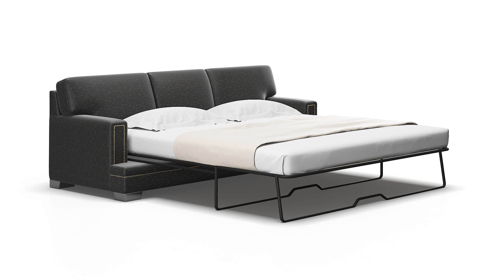 Barcelona Phoenix Charcoal Sofa Sleeper Espresso legs 2