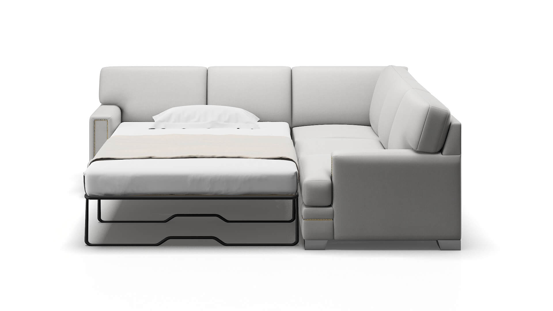 Barcelona Prisma Steam Sectional Sleeper Espresso legs 1