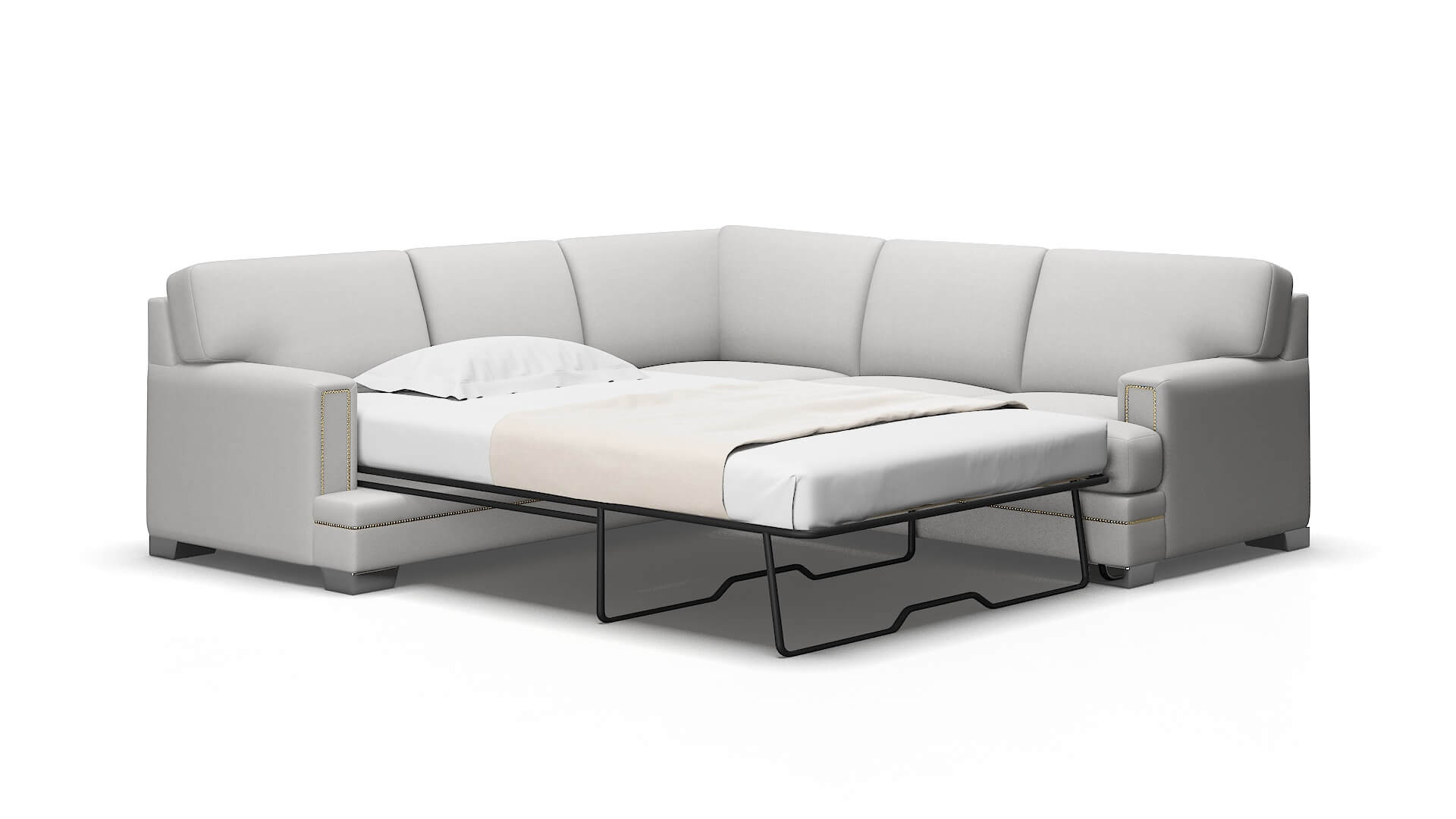 Barcelona Prisma Steam Sectional Sleeper Espresso legs 2
