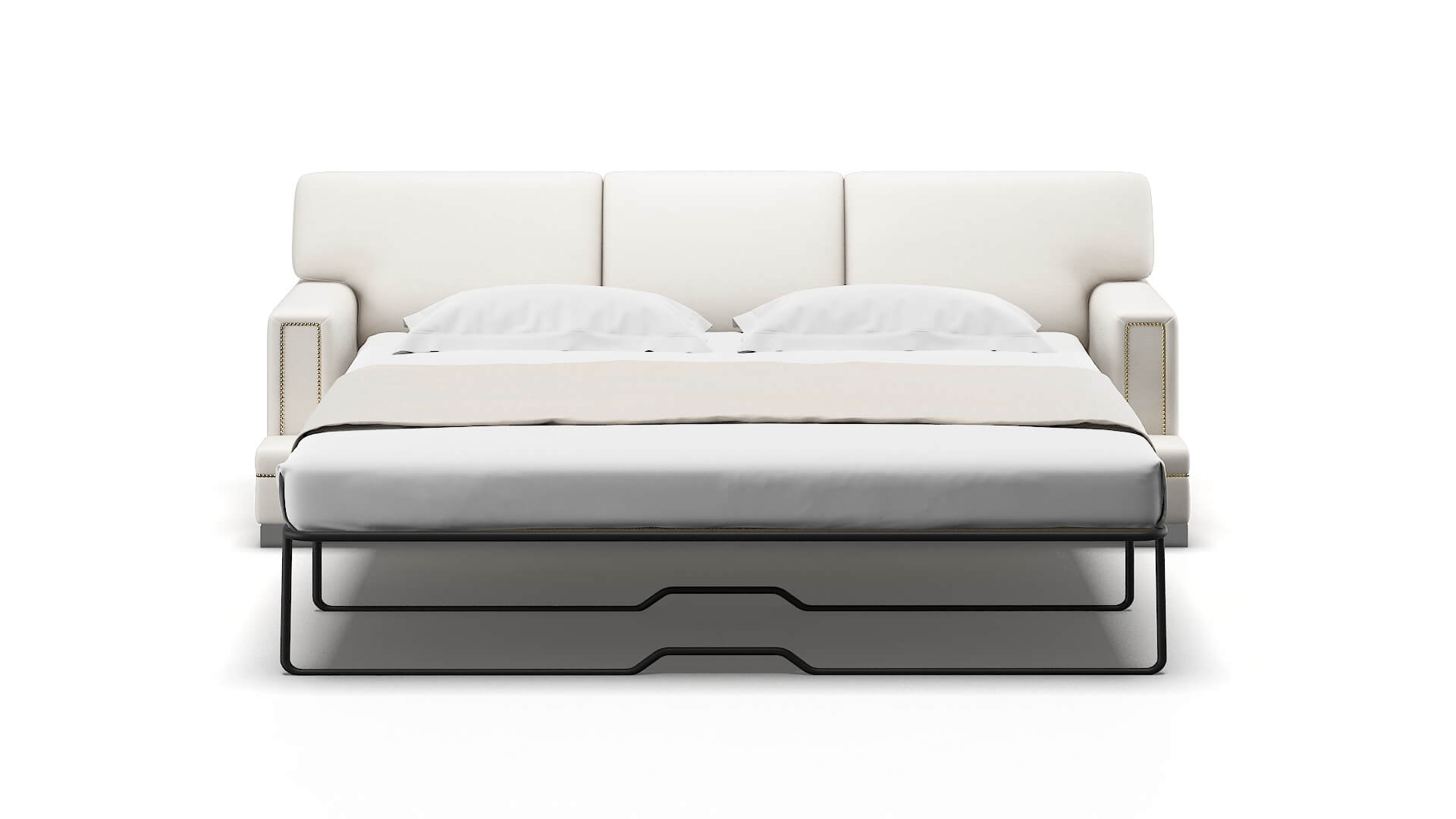 Barcelona Redondo Pearl Sofa Sleeper Espresso legs 1