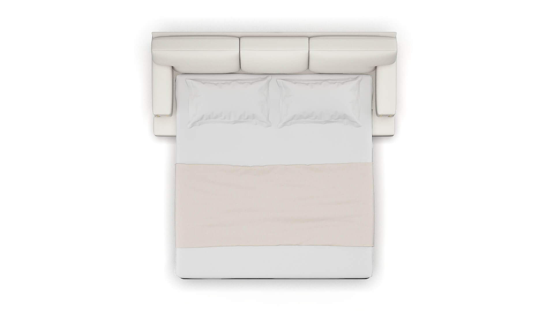 Barcelona Redondo Pearl Sofa Sleeper Espresso legs 3