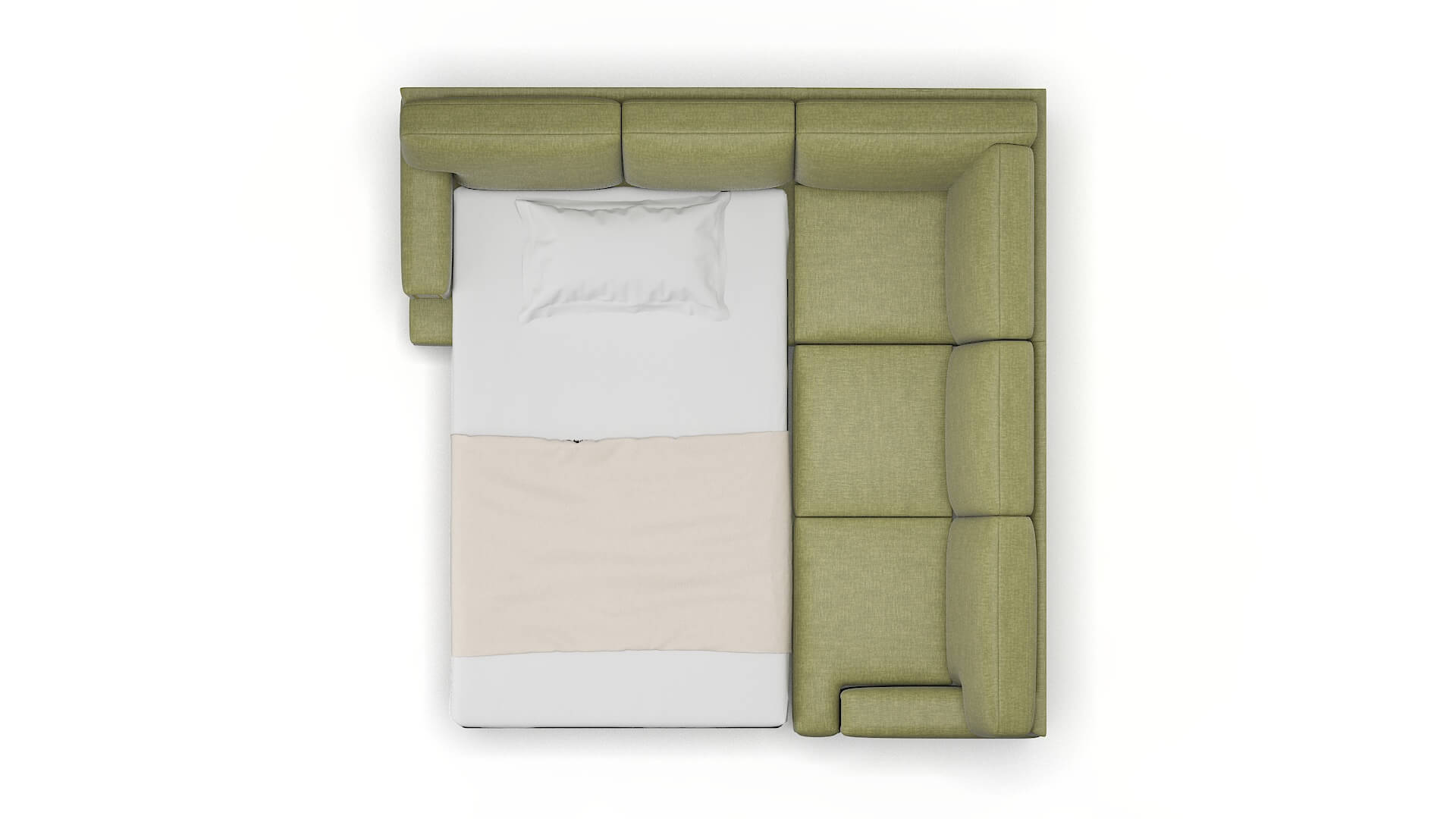 Barcelona Rocket Evergreen Sectional Sleeper Espresso legs 3