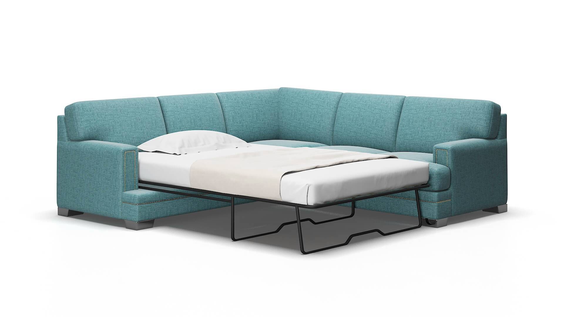 Barcelona Rocket Peacock Sectional Sleeper Espresso legs 2