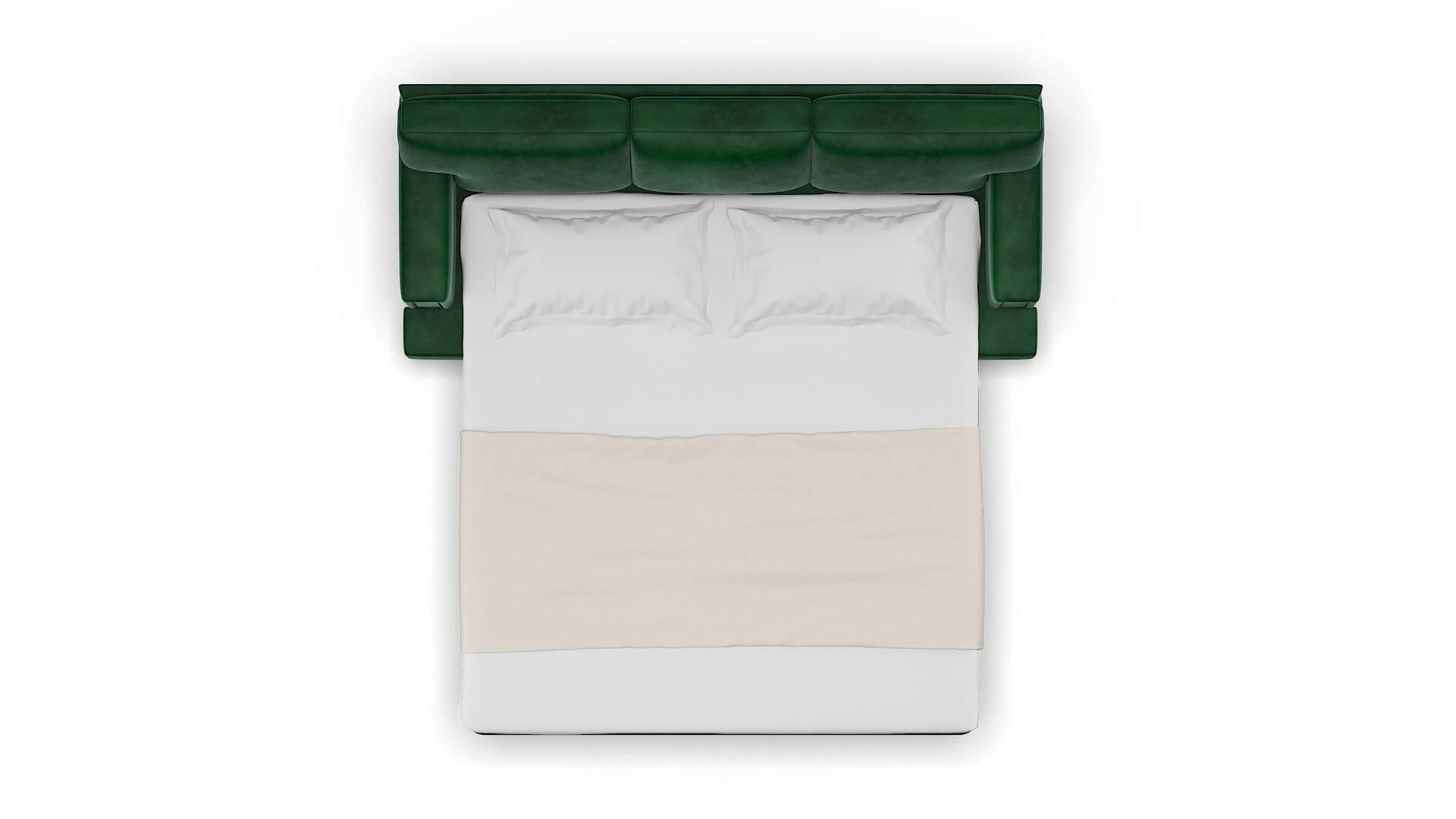 Barcelona Royale Evergreen Sofa Sleeper Espresso legs 3