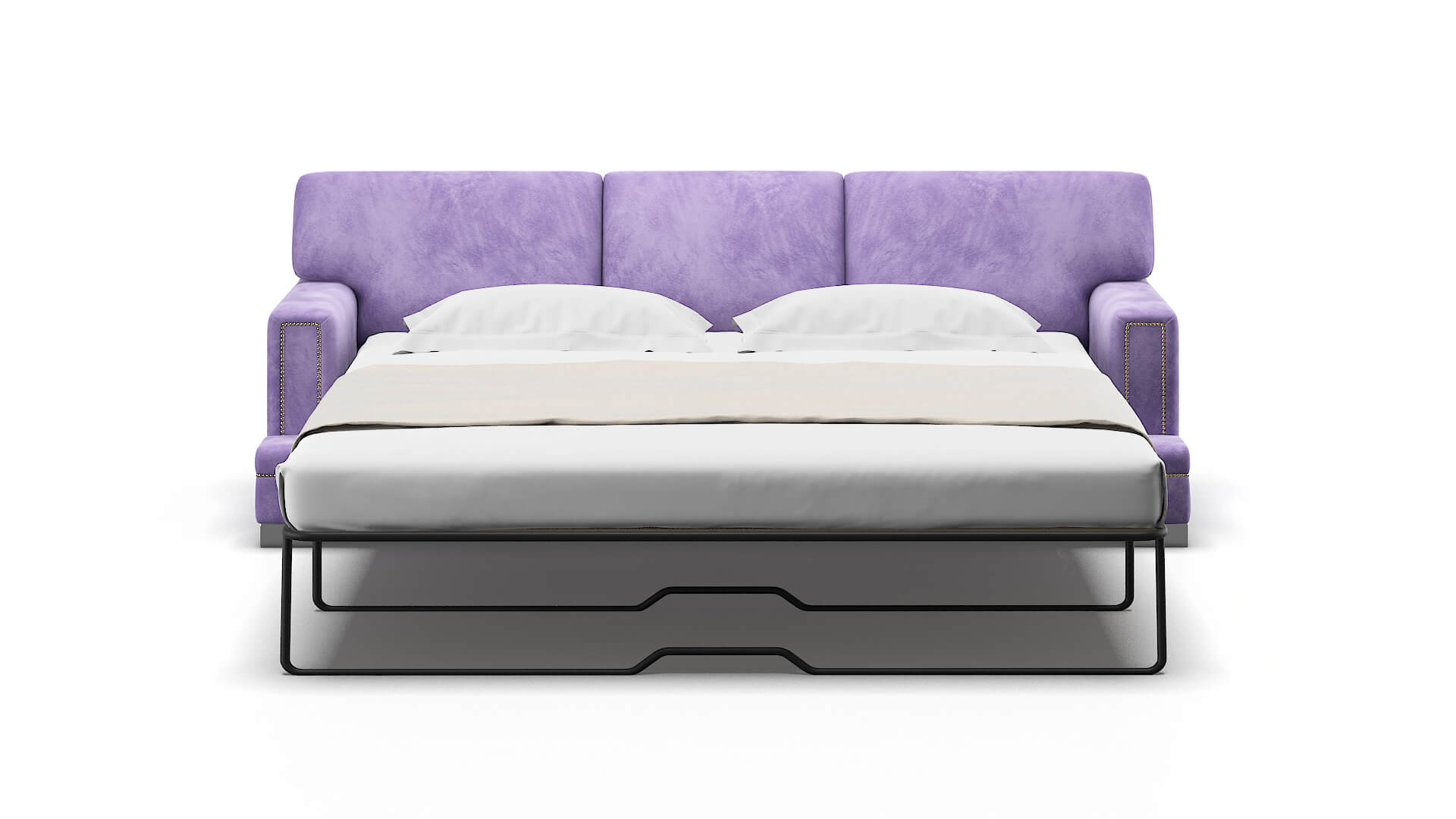 Barcelona Royale Lavender Sofa Sleeper Espresso legs 1
