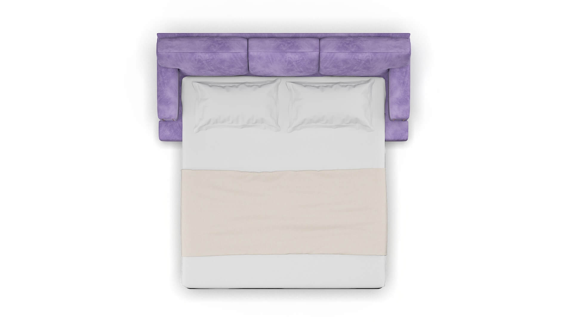 Barcelona Royale Lavender Sofa Sleeper Espresso legs 3