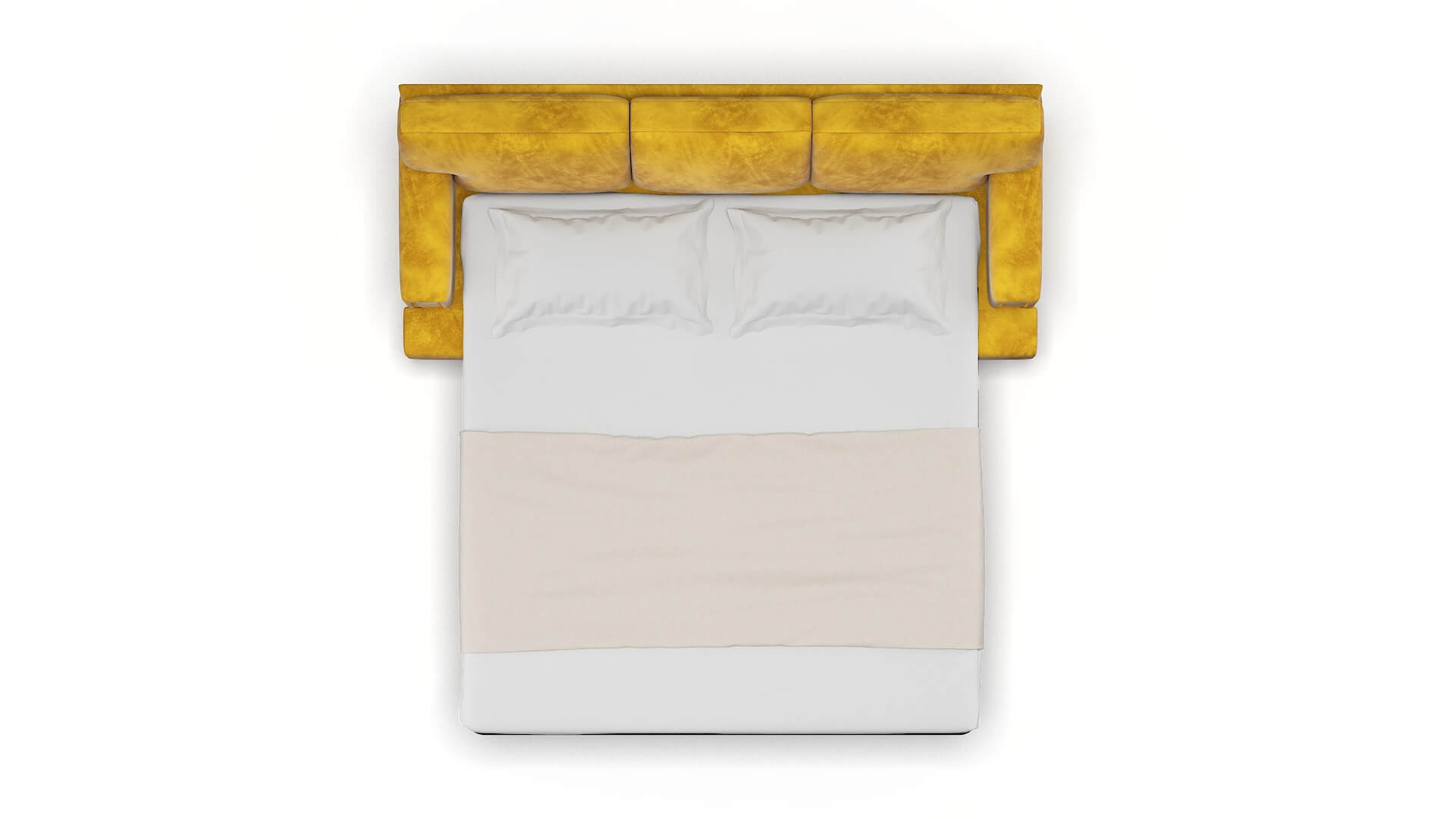 Barcelona Royale Marigold Sofa Sleeper Espresso legs 3