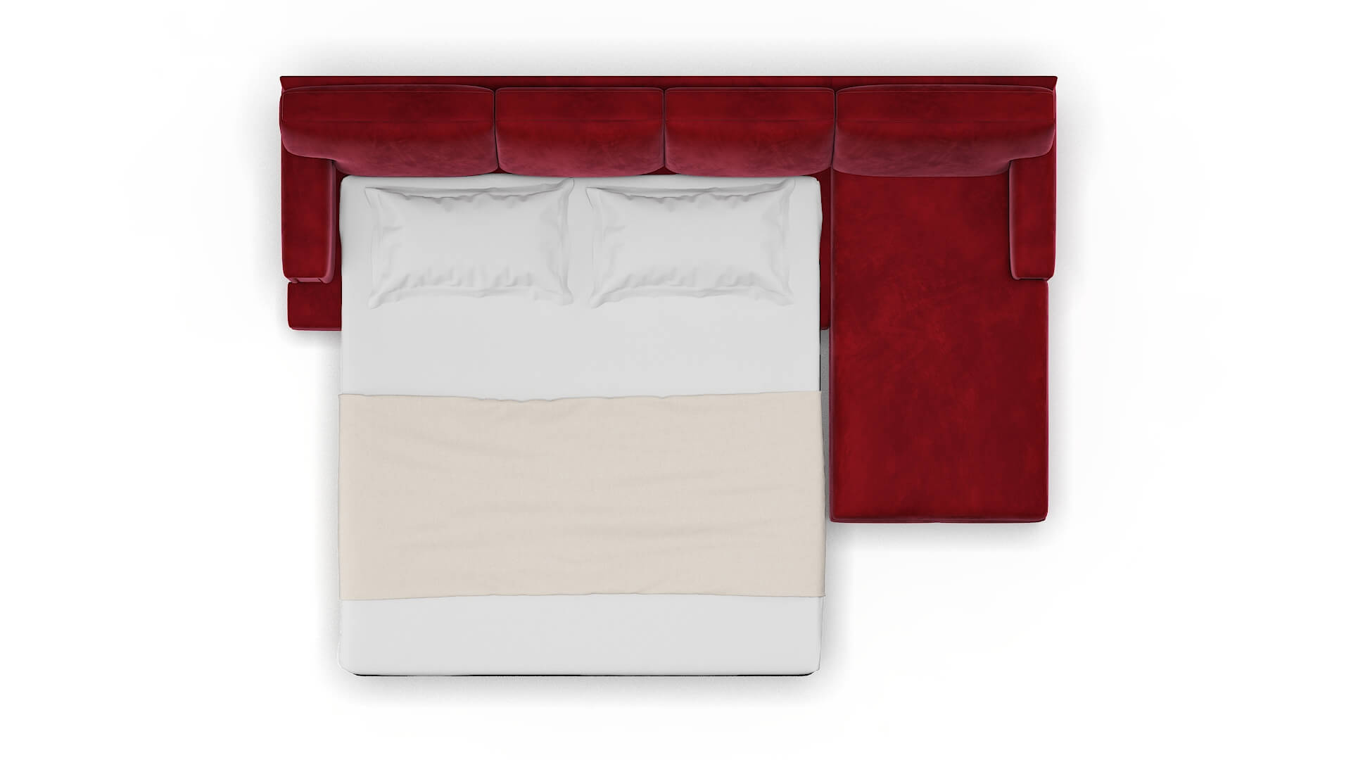 Barcelona Royale Ruby Panel Sleeper Espresso legs 3