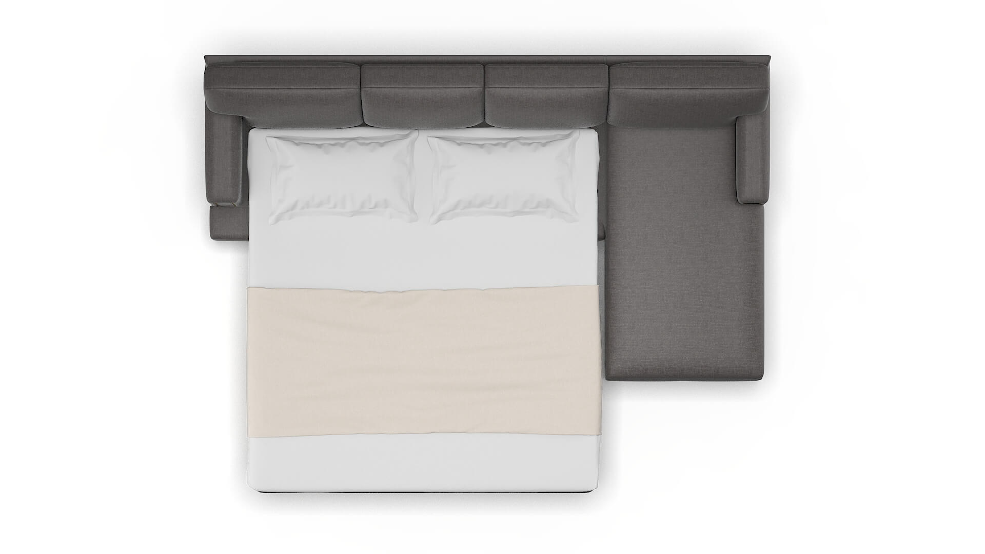 Barcelona Sasha Grey Panel Sleeper Espresso legs 3