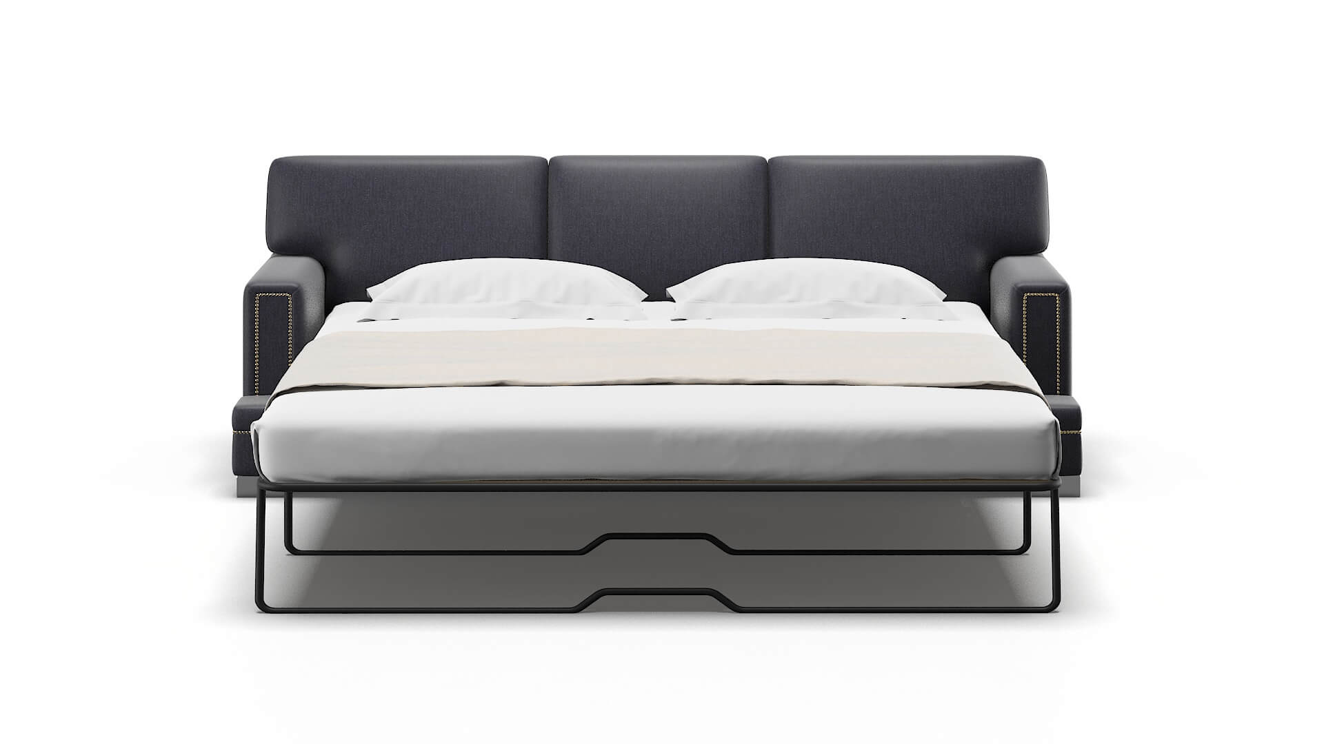 Barcelona Sasha Navy Sofa Sleeper Espresso legs 1