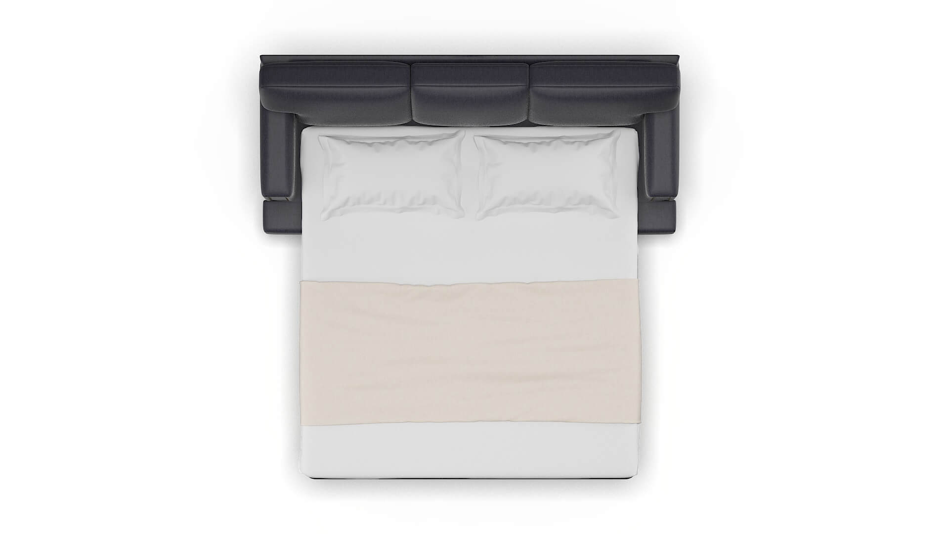 Barcelona Sasha Navy Sofa Sleeper Espresso legs 3