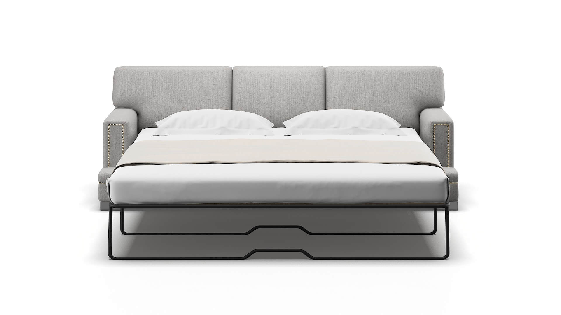 Barcelona Sasha Silver Sofa Sleeper Espresso legs 1