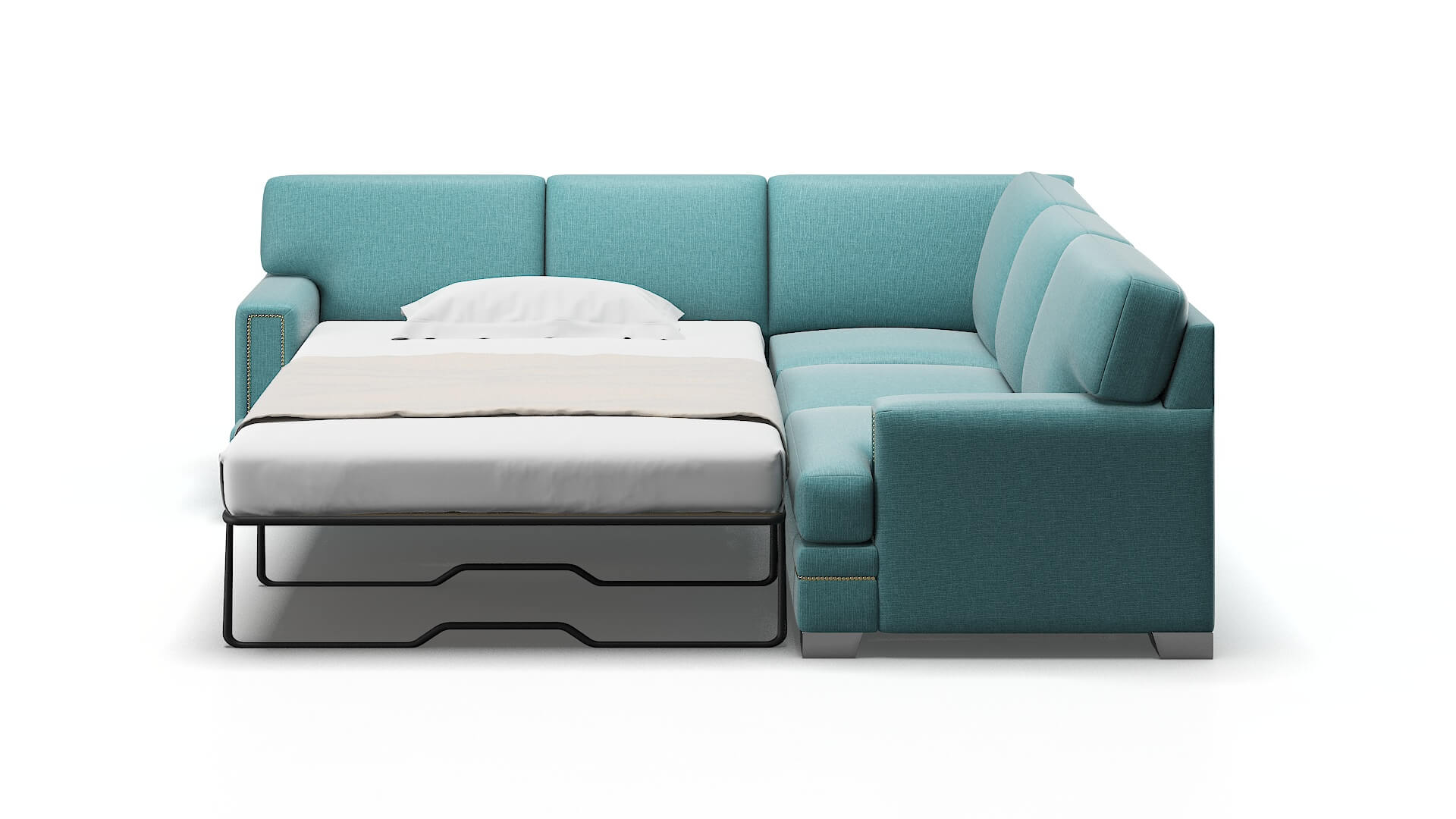 Barcelona Simplex Aquavita Sectional Sleeper Espresso legs 1