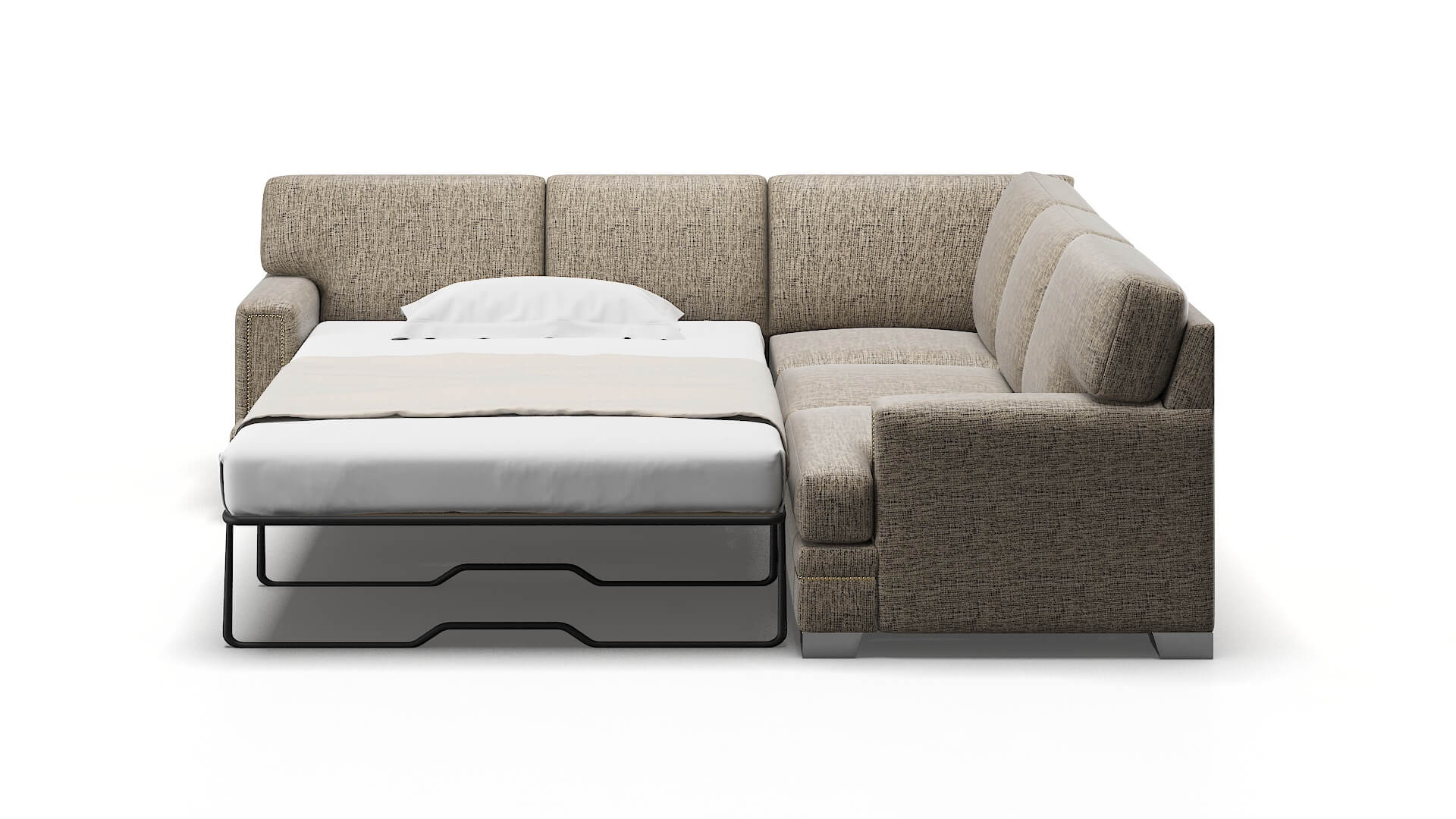 Barcelona Solifestyle 51 Sectional Sleeper Espresso legs 1