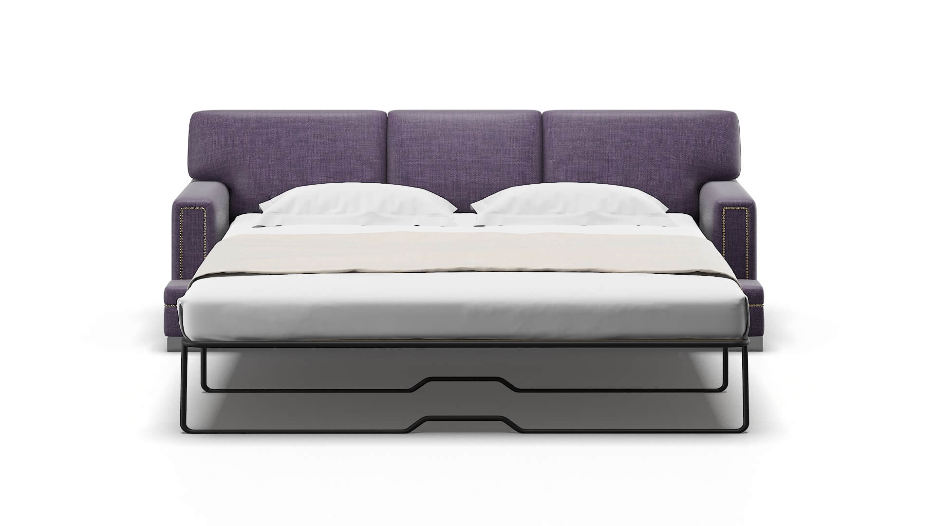 Barcelona Tess Blackberry Sofa Sleeper Espresso legs 1