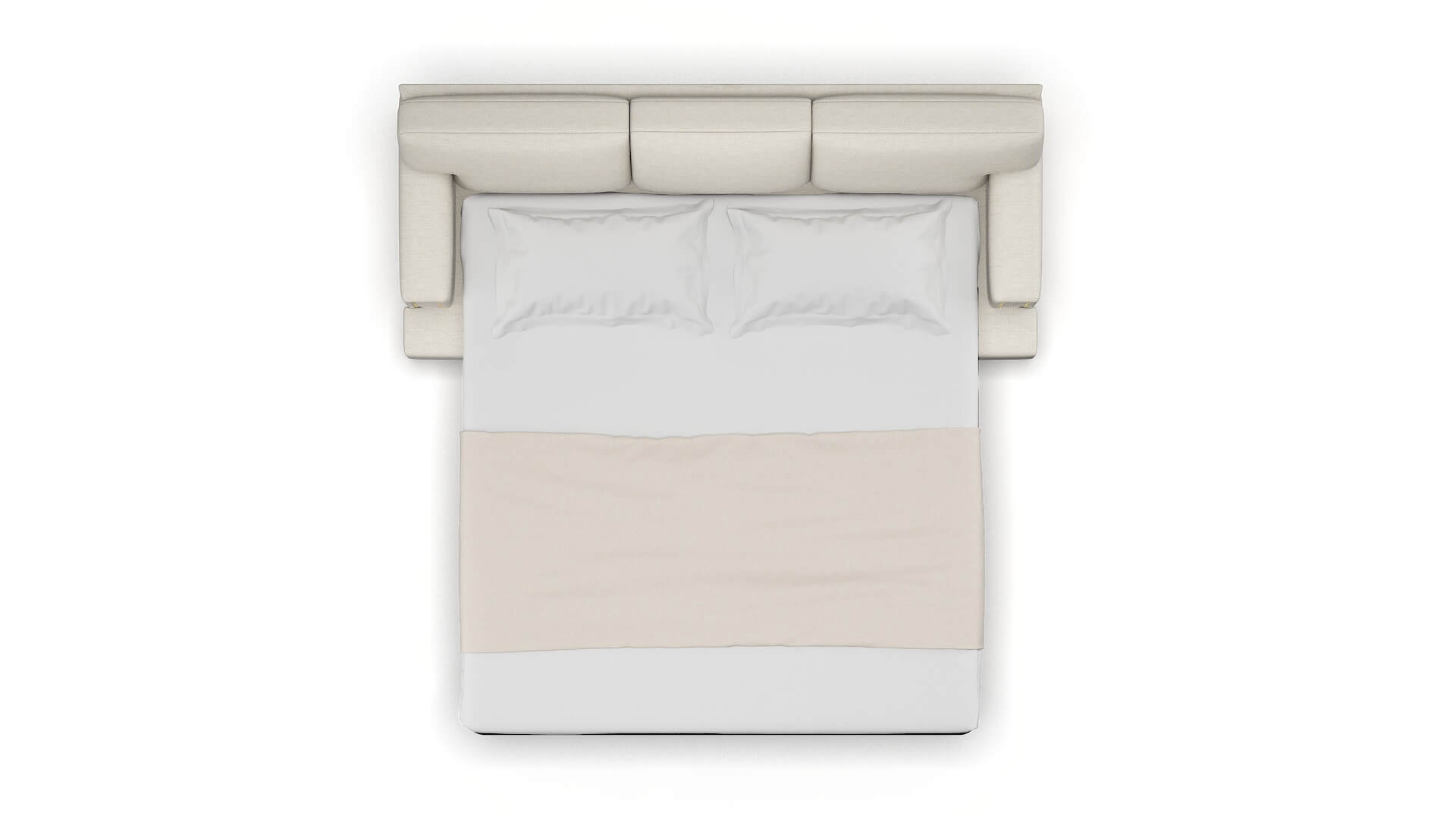 Barcelona Venus Cream Sofa Sleeper Espresso legs 3