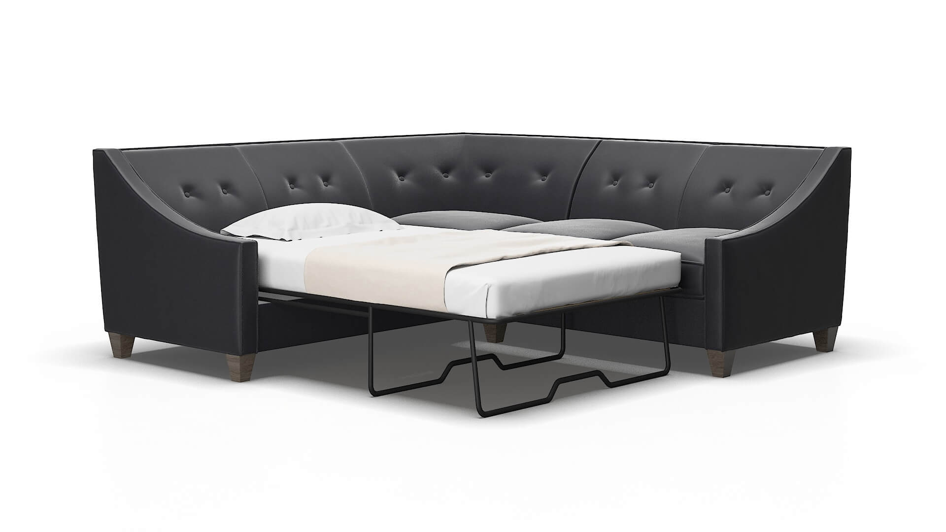 Berlin Atlas_plz Navy Sectional Sleeper espresso legs 2