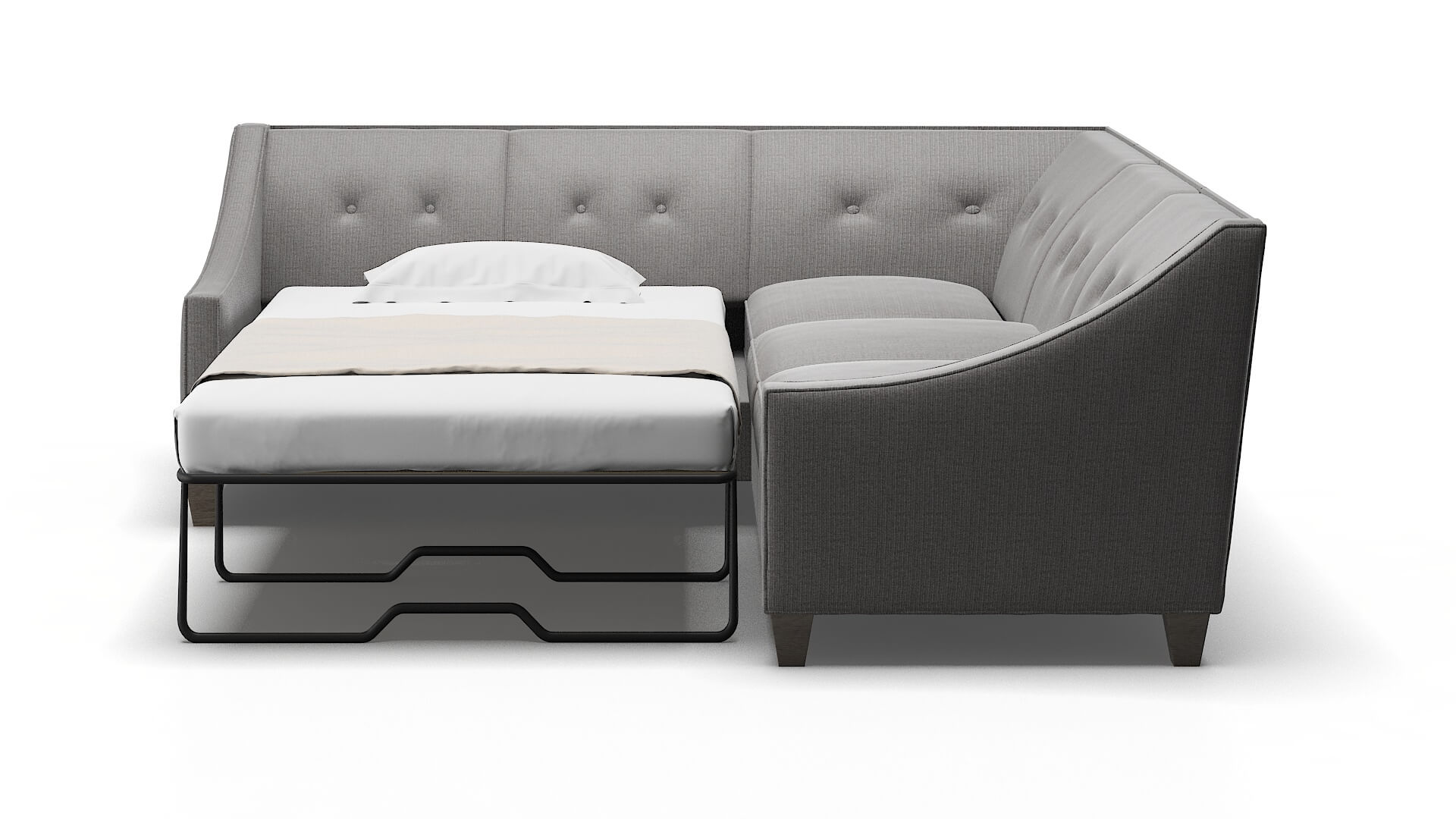 Berlin Avenger Zinc Sectional Sleeper Espresso legs 1