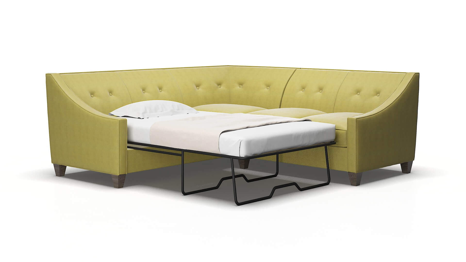 Berlin Bella apple Sectional sleeper Espresso Legs  2