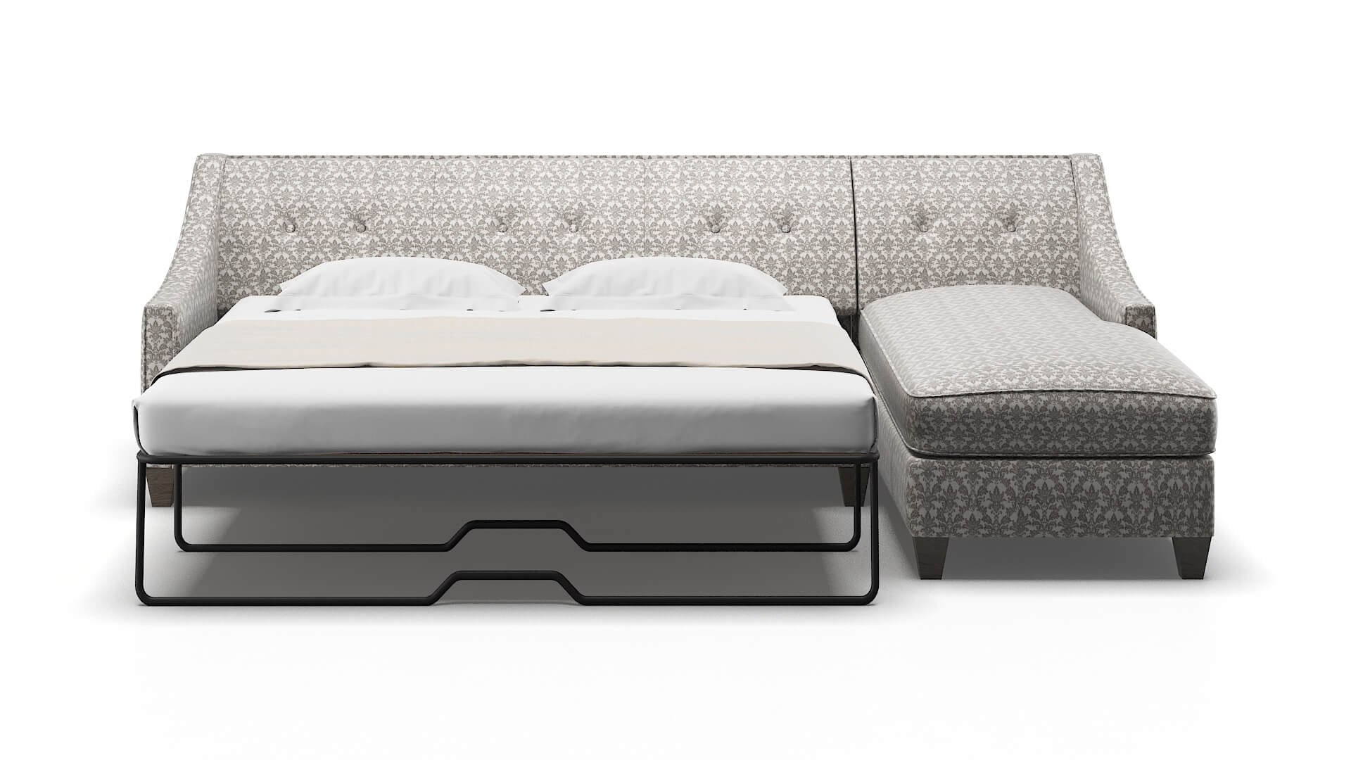 Berlin Bergamo Dove Panel Sleeper Espresso legs 1