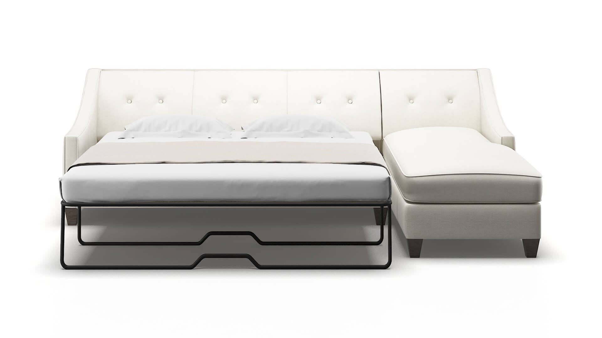 Berlin Catalina Ivory Panel Sleeper Espresso legs 1