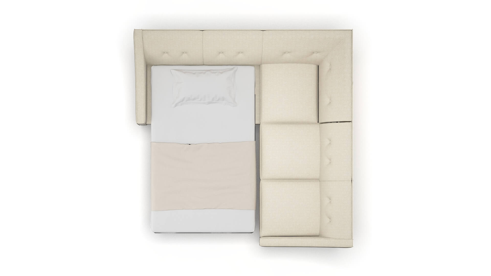 Berlin Catalina Wheat Sectional Sleeper Espresso legs 3