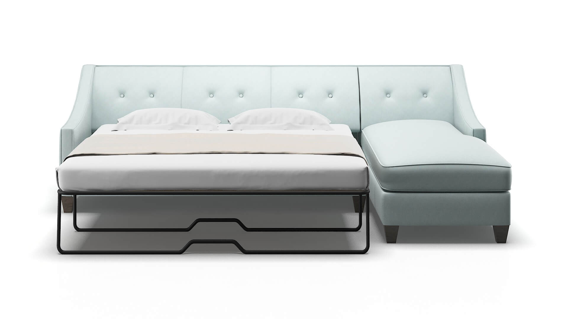 Berlin Clyde Cornflower Panel Sleeper Espresso legs 1