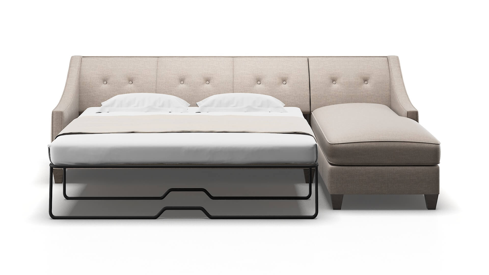 Berlin Clyde Dolphin Panel Sleeper Espresso legs 1