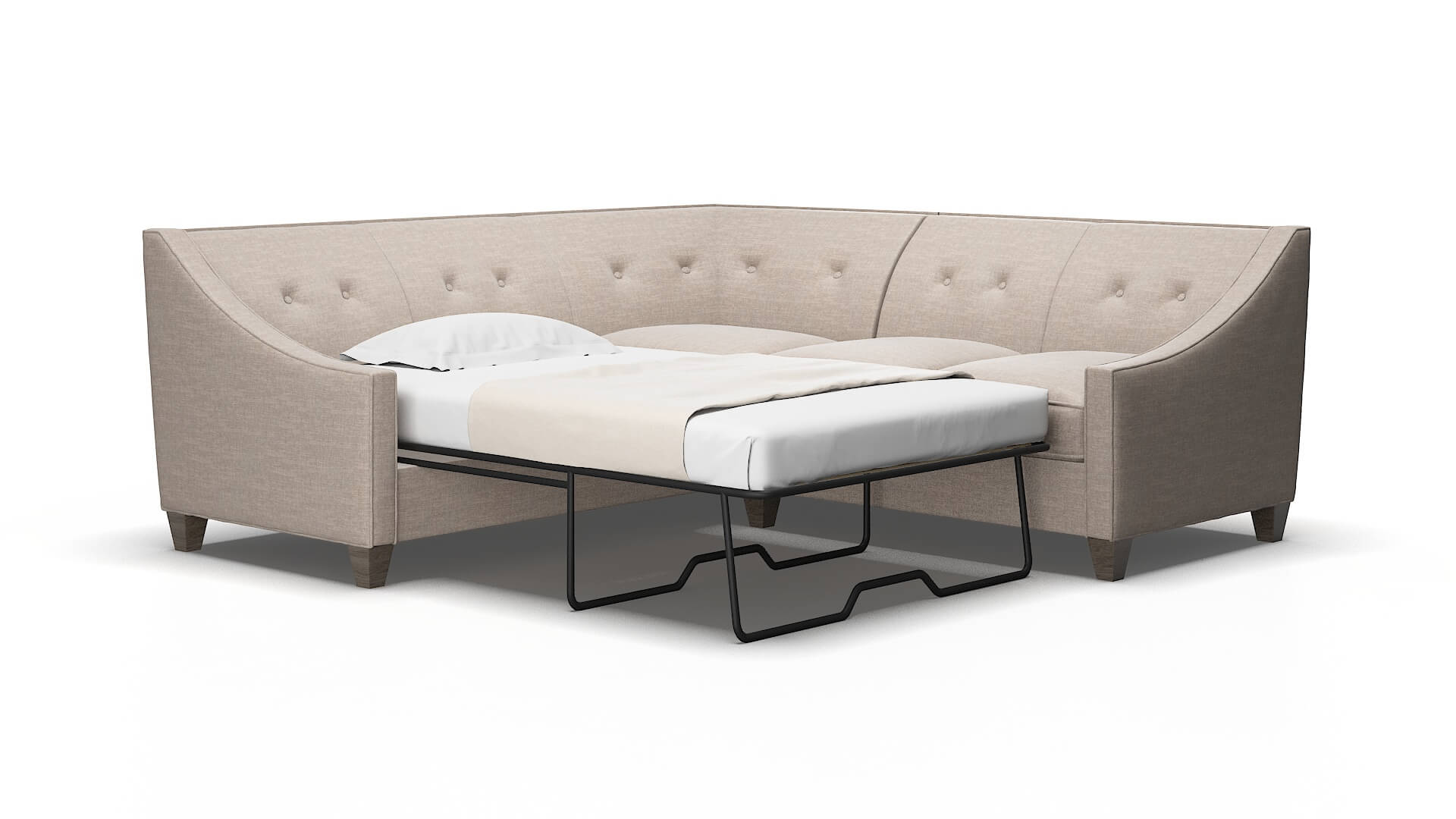 Berlin Clyde dolphin Sectional sleeper Espresso Legs  2