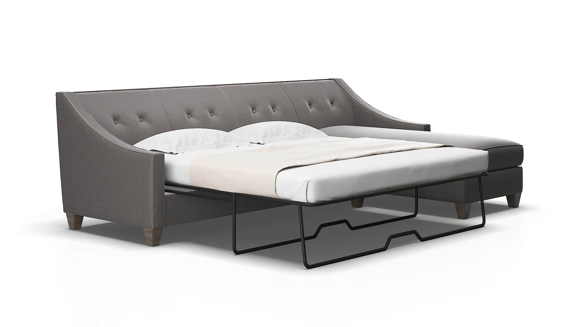 Berlin Cosmo charcoal Panel sleeper Espresso Legs  2