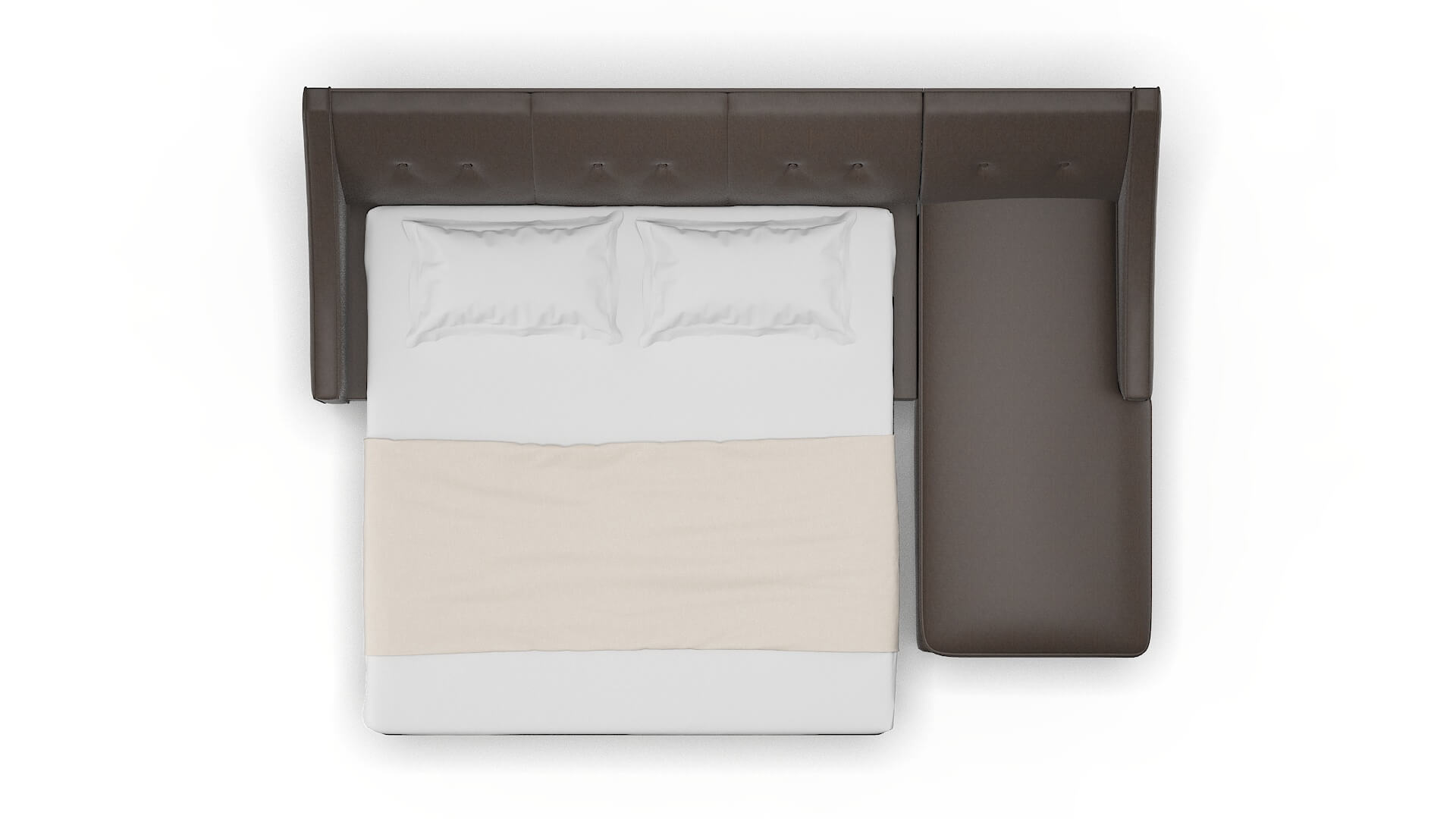 Berlin Cosmo Chocolate Panel Sleeper Espresso legs 3