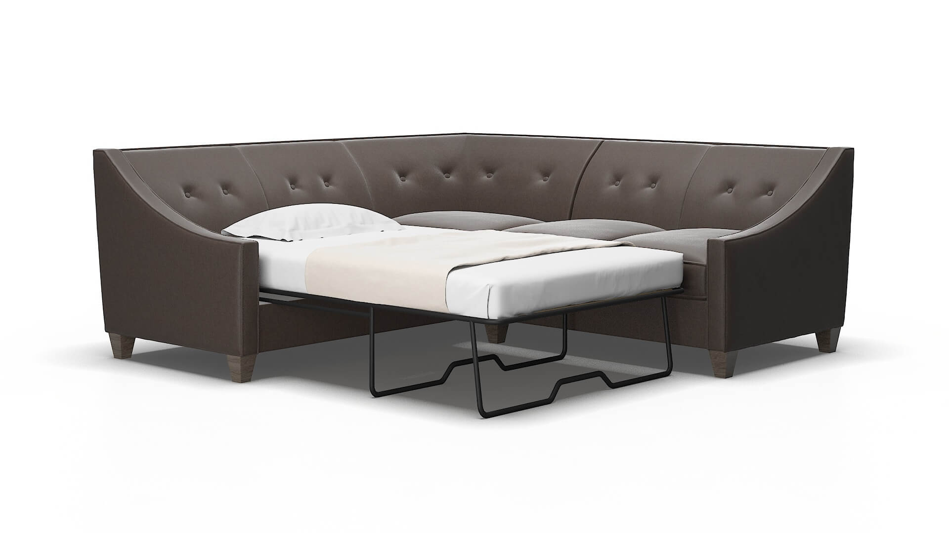 Berlin Cosmo chocolate Sectional sleeper Espresso Legs  2