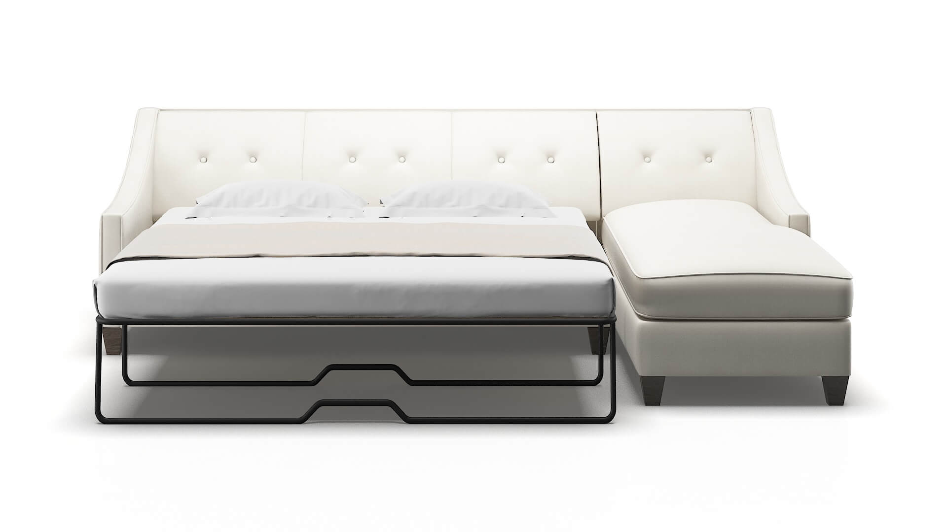 Berlin Cosmo Ivory Panel Sleeper Espresso legs 1