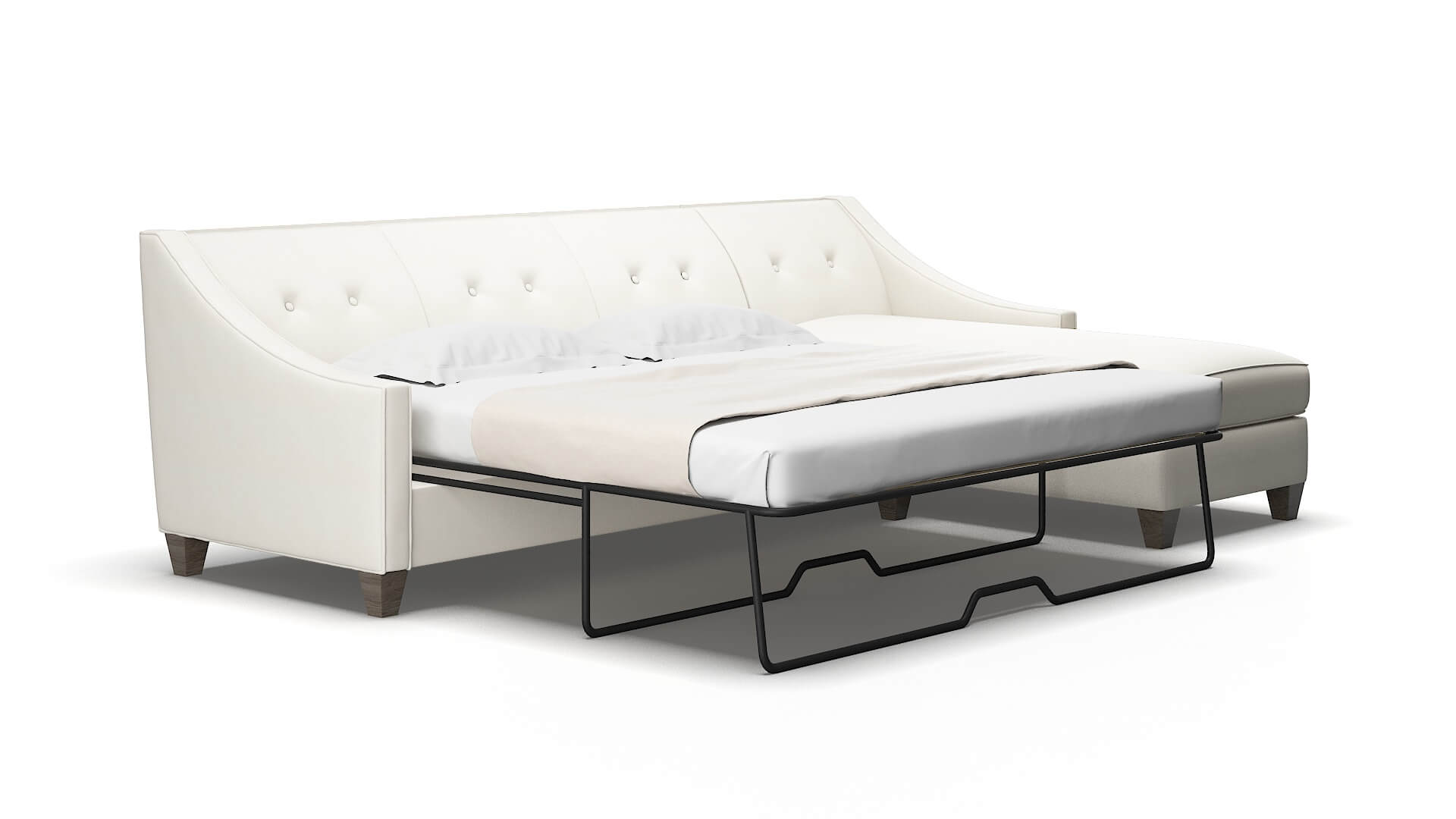 Berlin Cosmo ivory Panel sleeper Espresso Legs  2