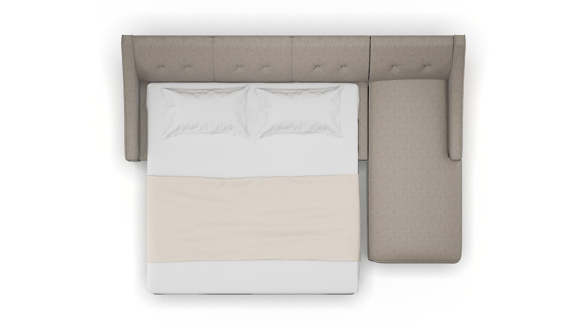 Berlin Cosmo Taupe Panel Sleeper Espresso legs 3