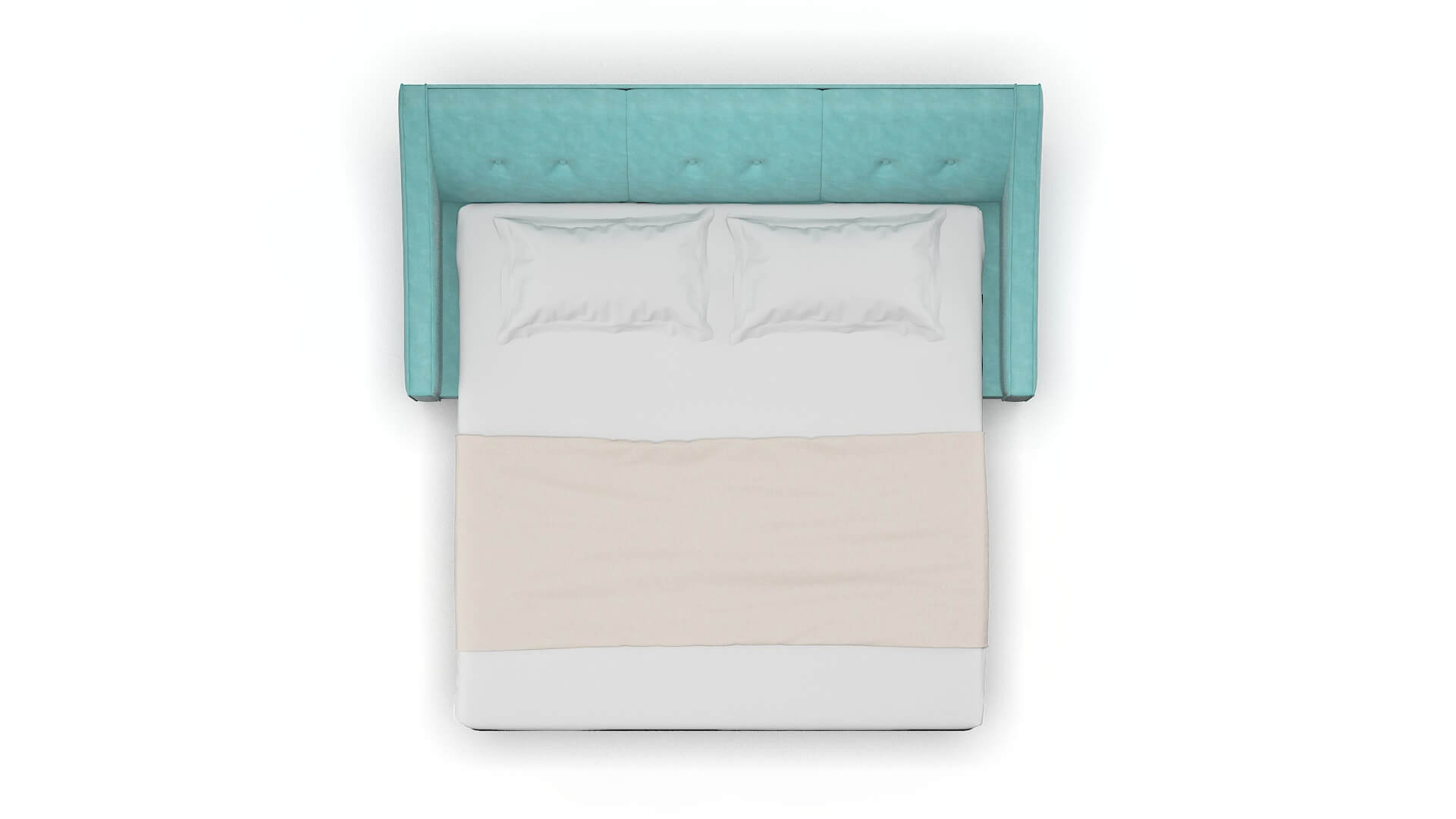 Berlin Curious Turquoise Sofa Sleeper Espresso legs 3