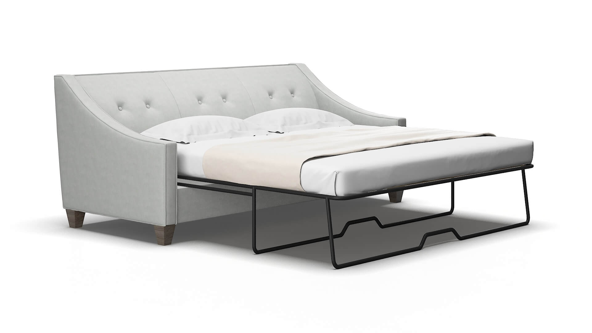 Berlin Dawson platinum Sofa sleeper Espresso Legs  2