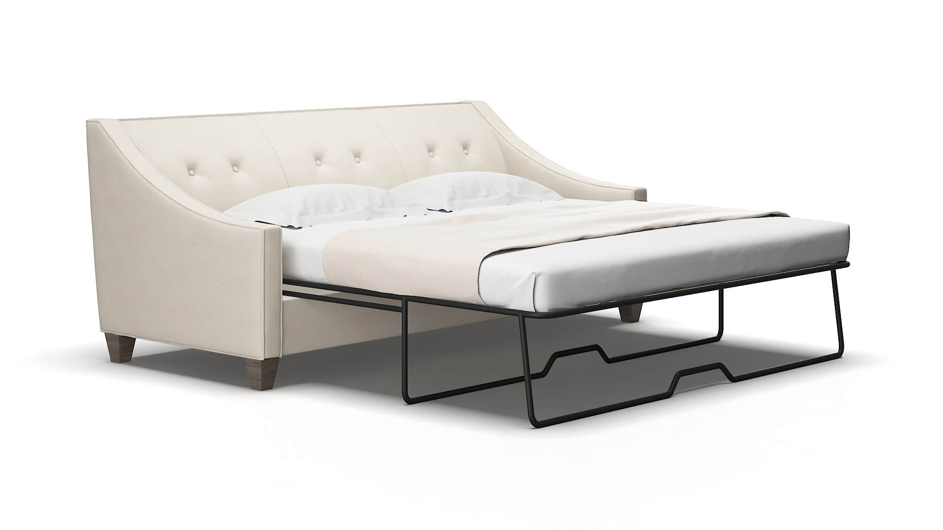 Berlin Dawson Sand Sofa Sleeper Espresso legs 2