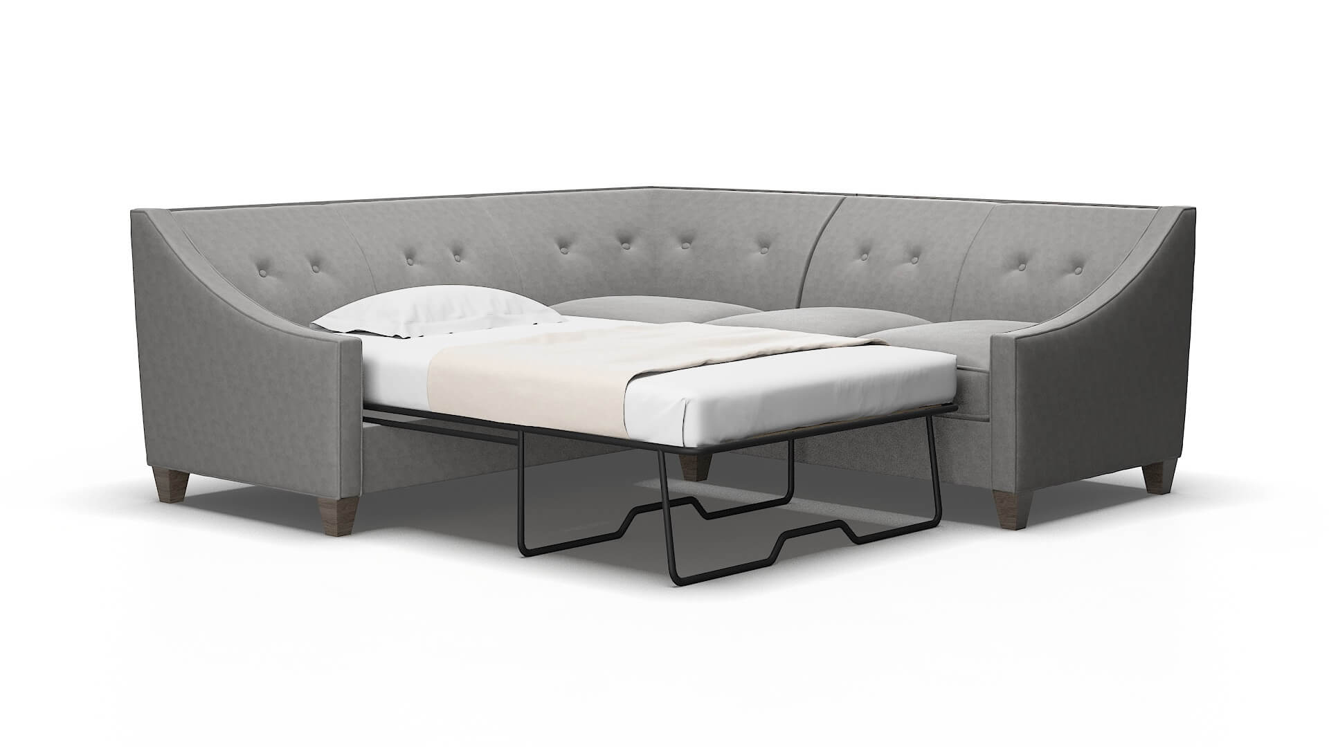 Berlin Dream_d charcoal Sectional sleeper Espresso Legs  2