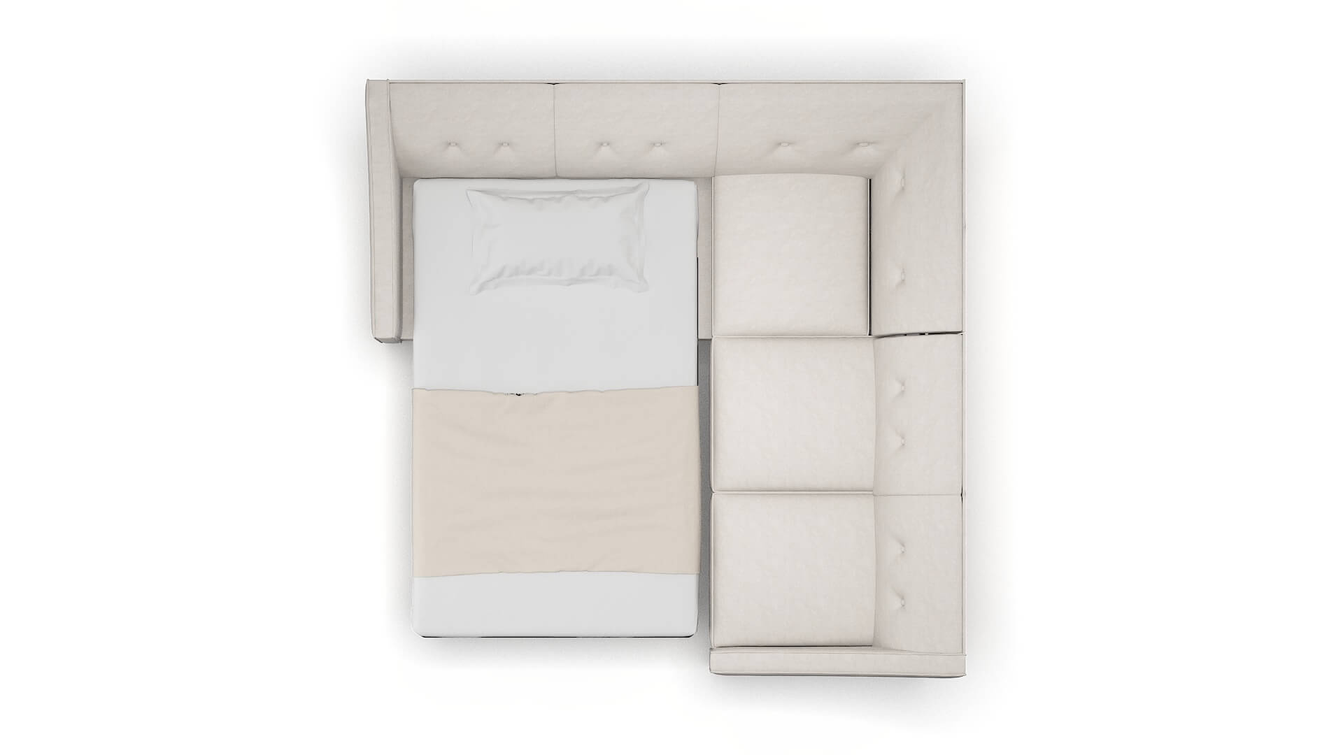 Berlin Dream_d Stone Sectional Sleeper Espresso legs 3