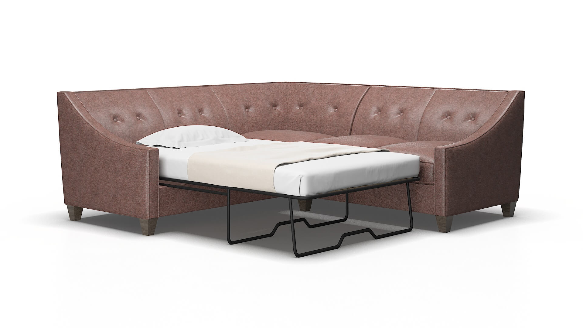 Berlin Ford brown Sectional sleeper Espresso Legs  2