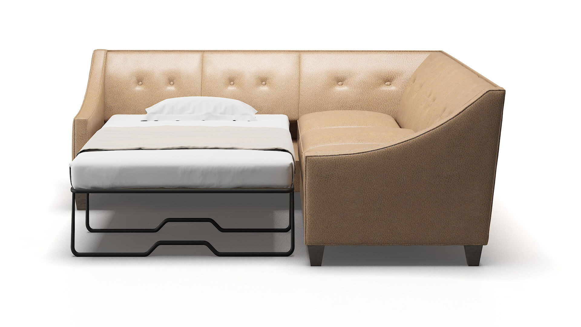 Berlin Ford Dune Sectional Sleeper Espresso legs 1
