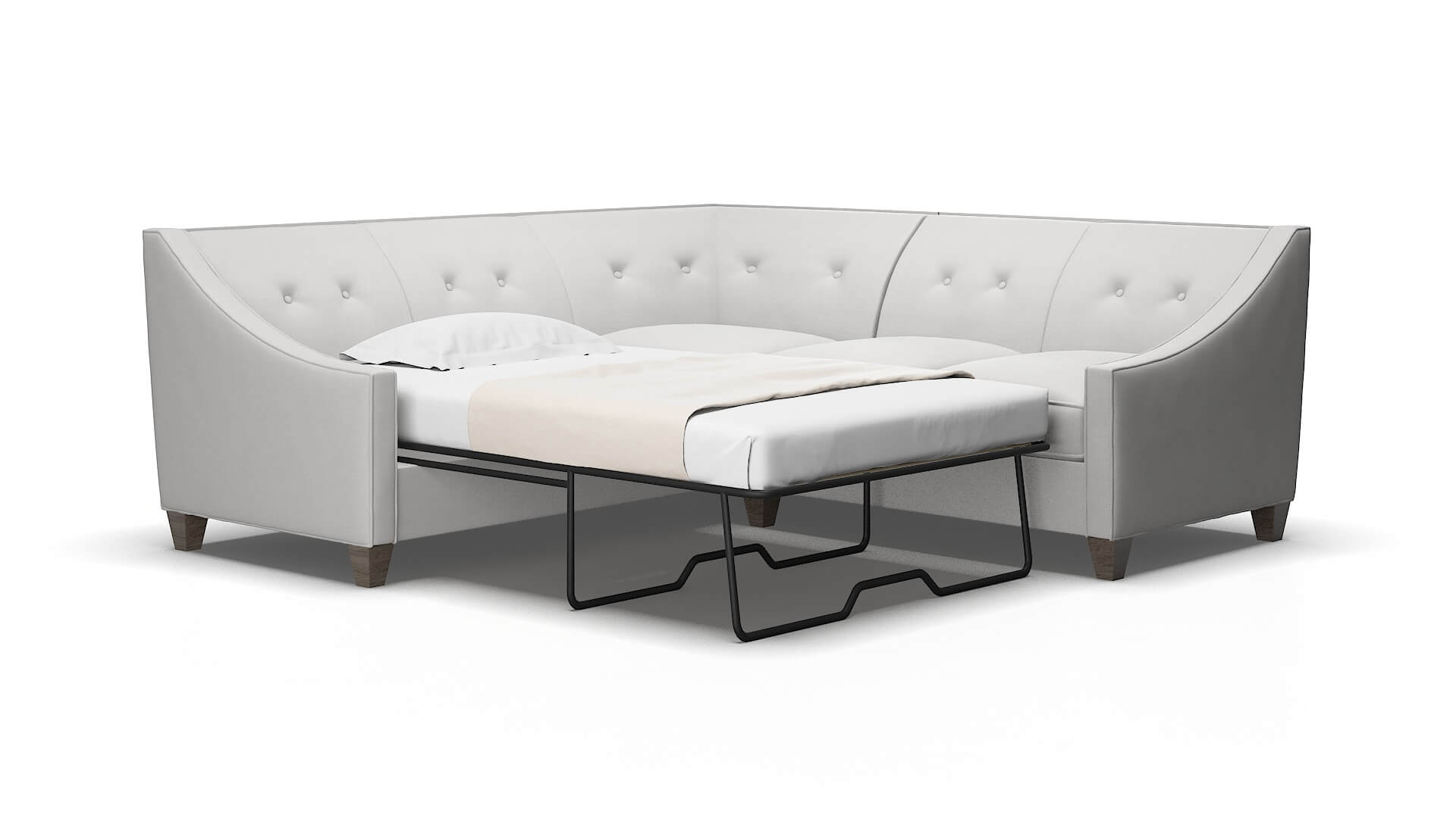 Berlin Geo sterling Sectional sleeper Espresso Legs  2